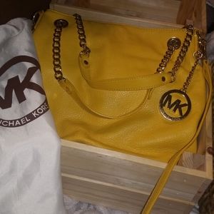 Yellow michael kors bag